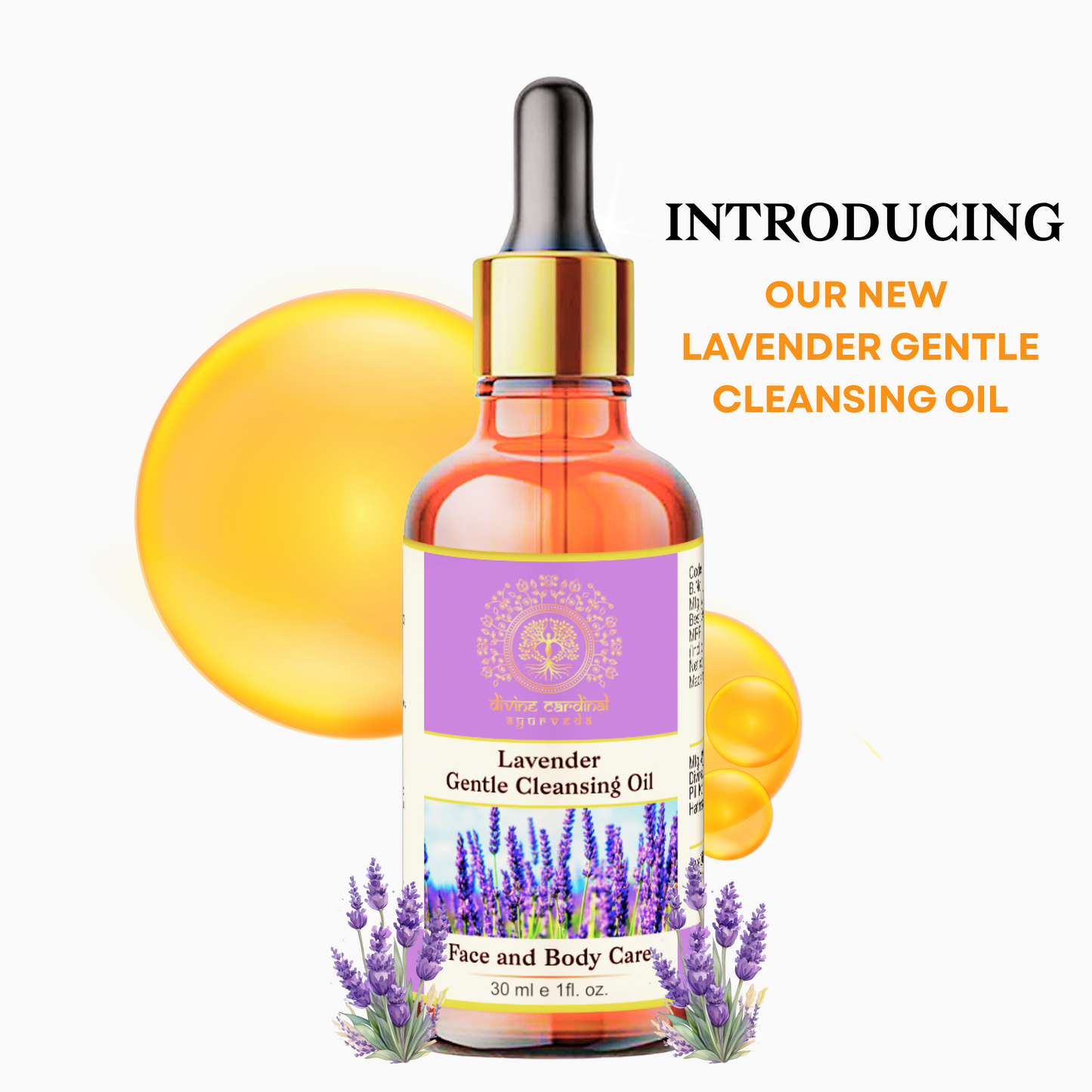 Lavender gentle cleansing oil for glowing skin