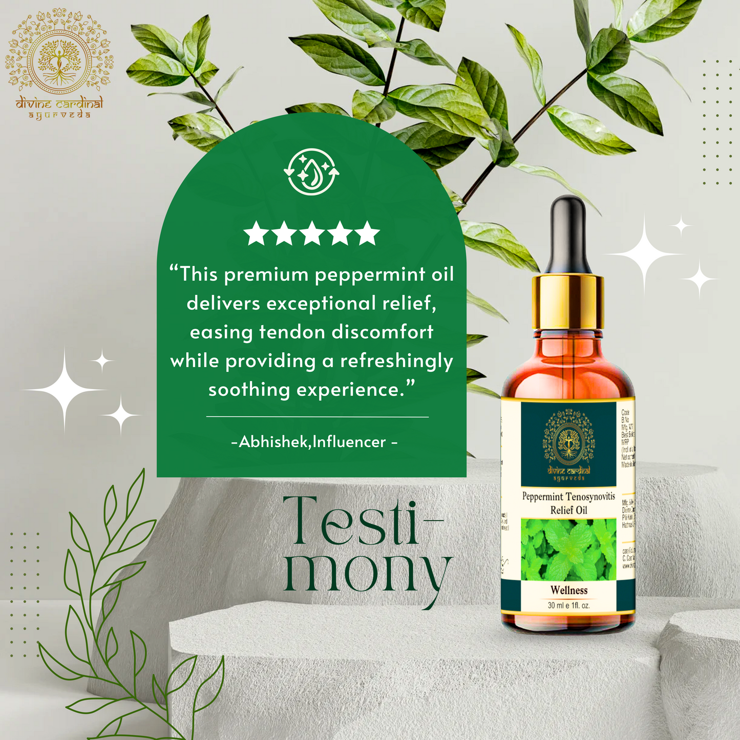 Peppermint Tenosynovitis Relief Oil