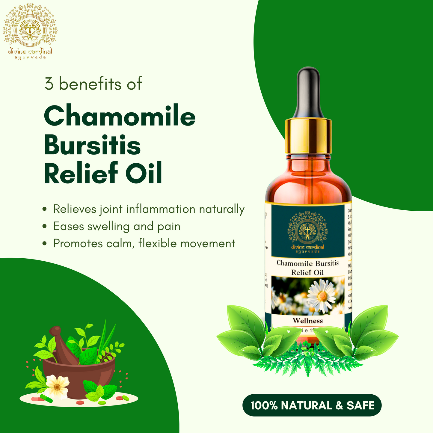 Chamomile Bursitis Relief Oil | Natural Anti-Inflammatory Joint Oil