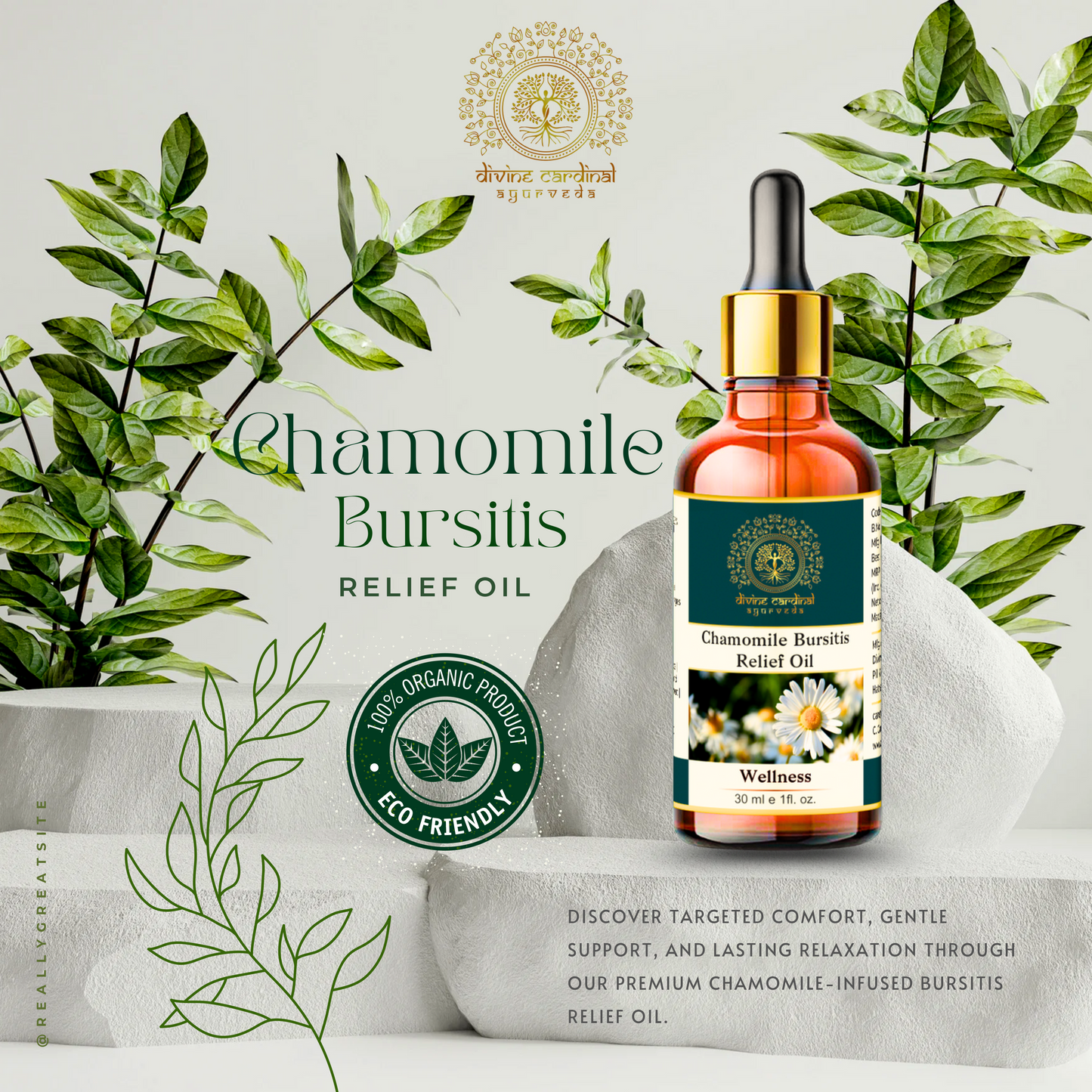 Chamomile Bursitis Relief Oil | Natural Anti-Inflammatory Joint Oil