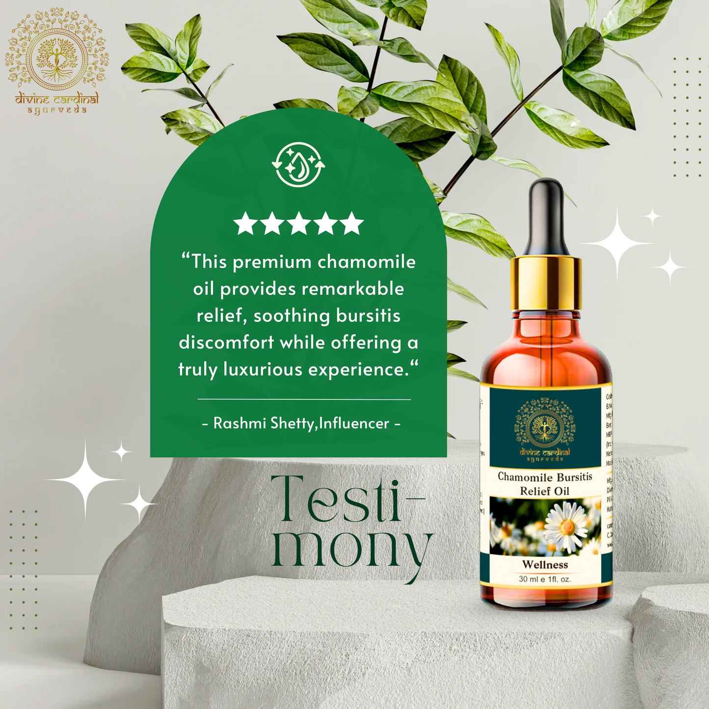 Chamomile Bursitis Relief Oil | Natural Anti-Inflammatory Joint Oil