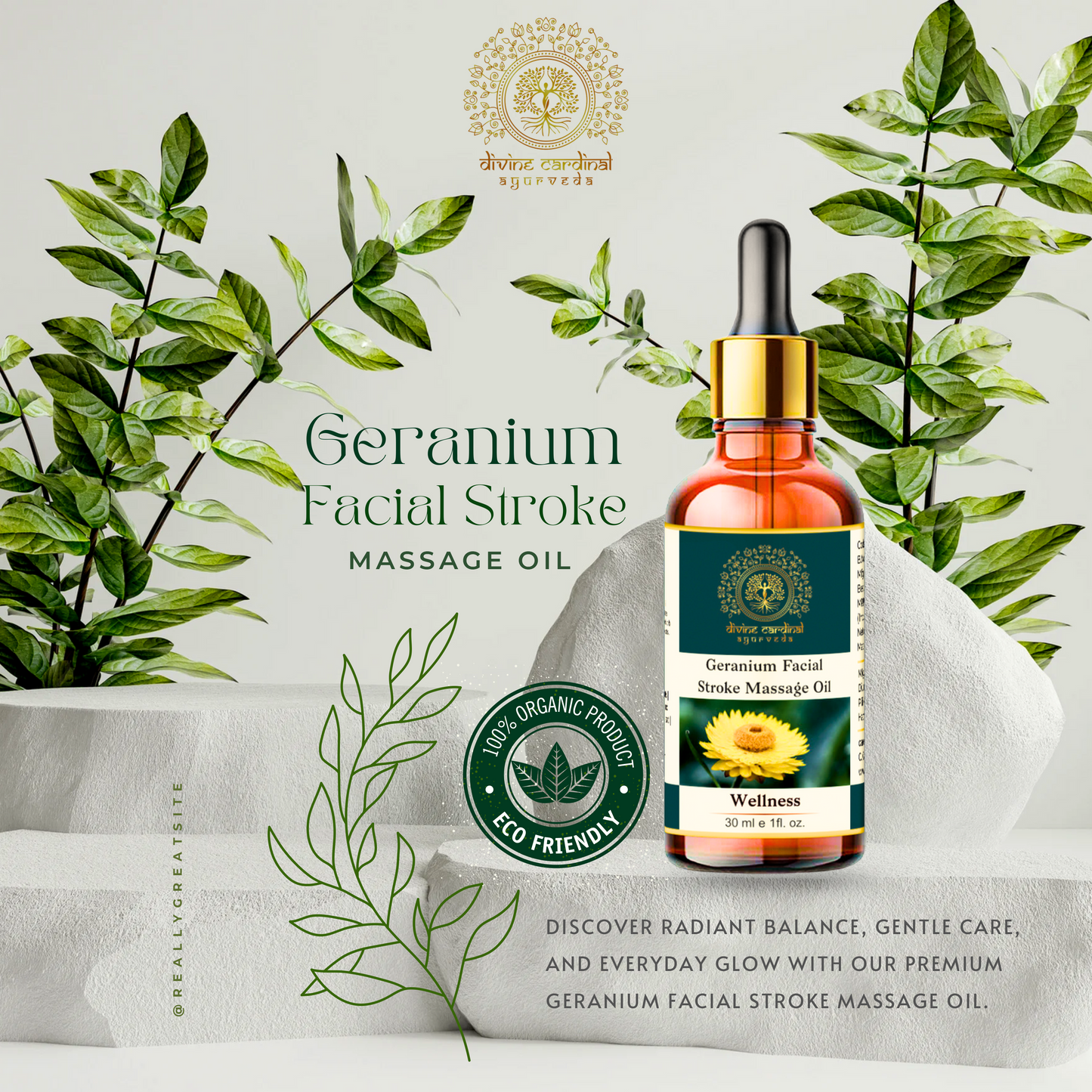 Geranium Facial Stroke Massage Oil: Aid for Facial Paralysis Recovery
