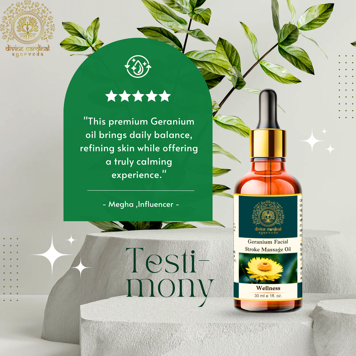 Geranium Facial Stroke Massage Oil: Aid for Facial Paralysis Recovery