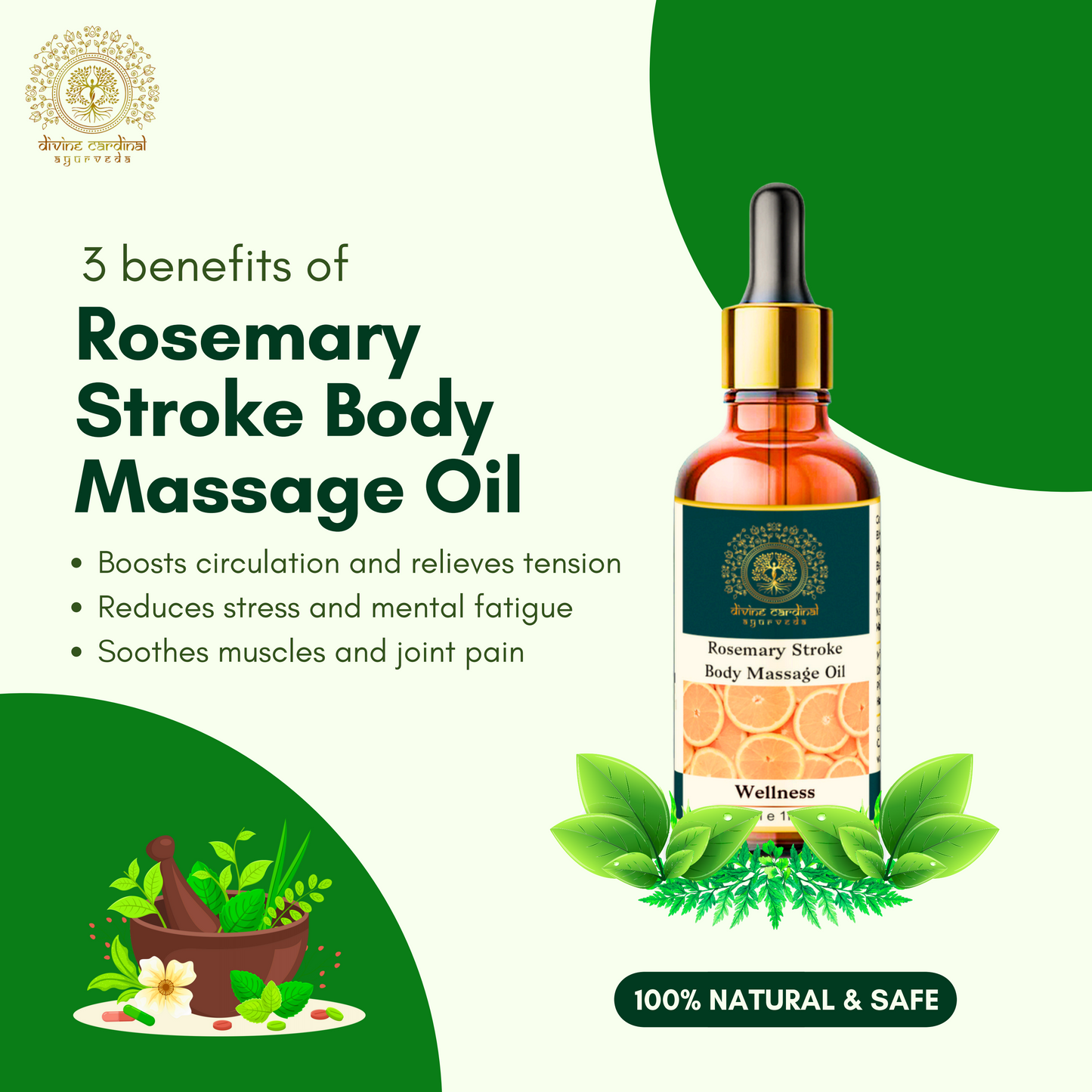 Rosemary Stroke Body Massage Oil