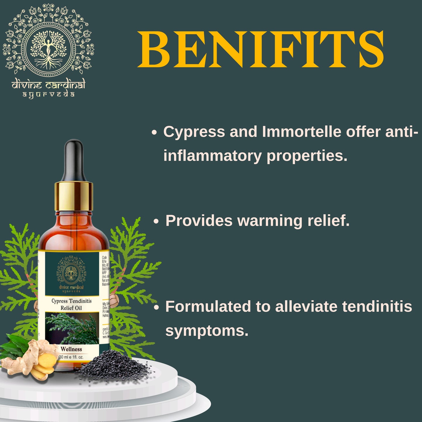 Cypress Tendinitis Relief Oil