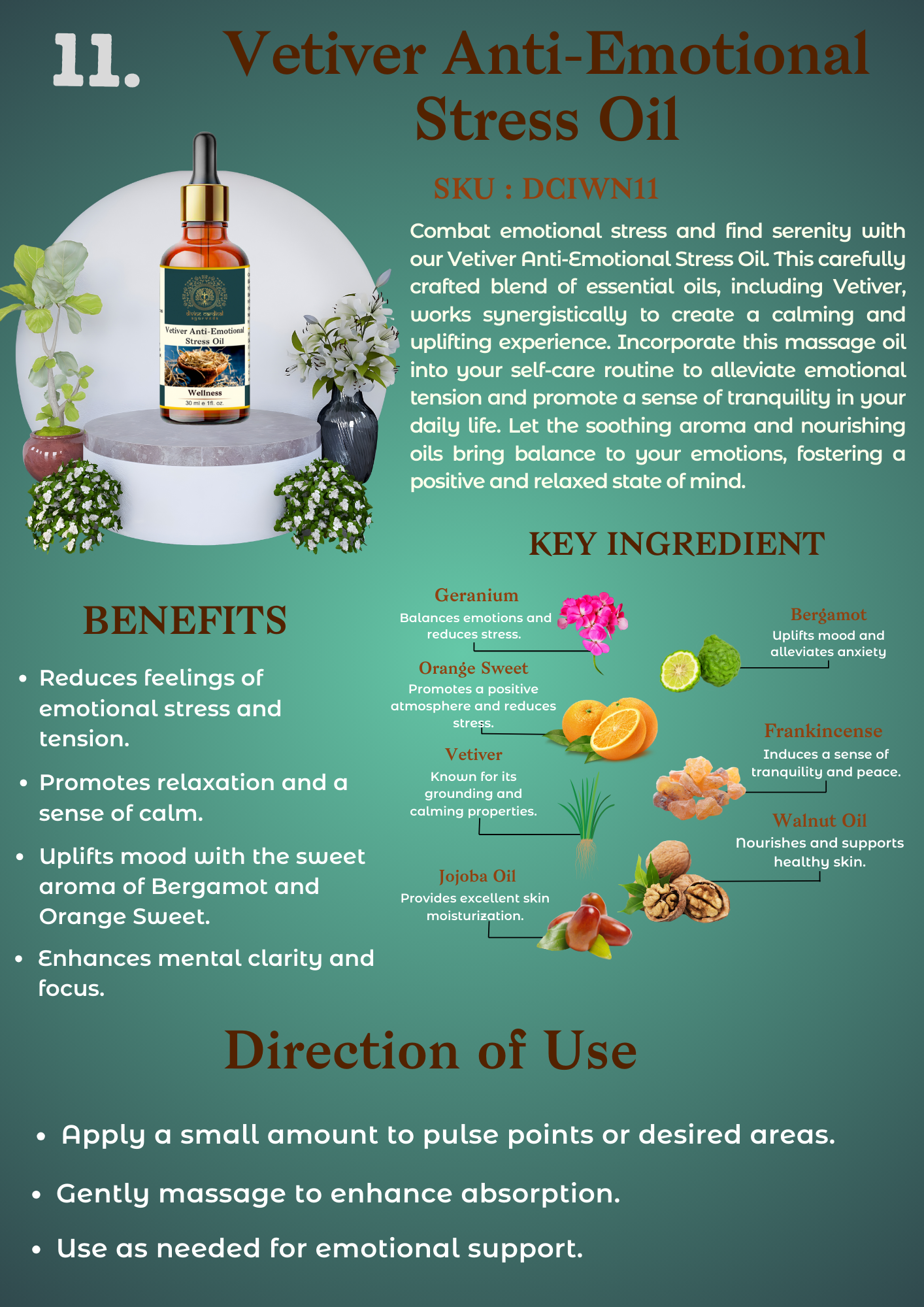 Vetiver Anti-Emotional Stress Oil