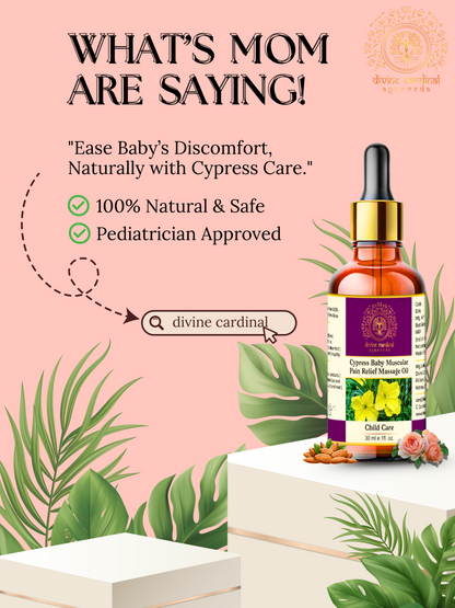 Parent using natural massage oil for baby colic relief and gas comfort
