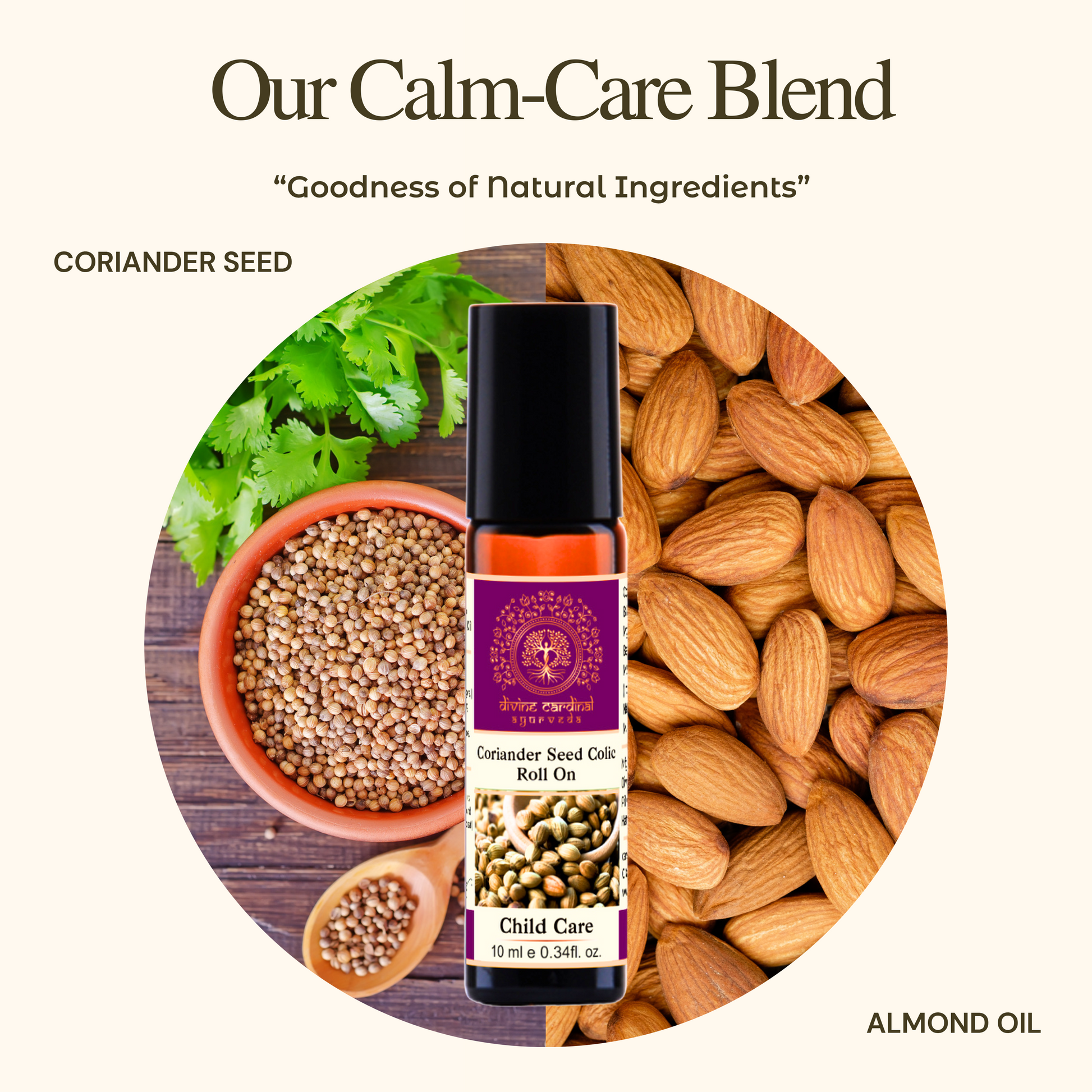 BABY Care Coriander Seed and Almond Oil blend with natural ingredients 