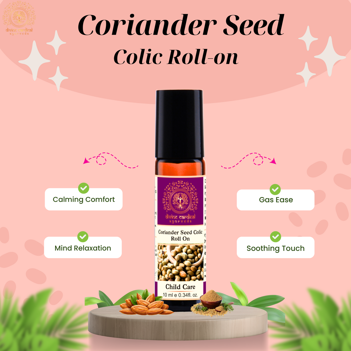 Natural baby upset stomach remedy – coriander seed oil