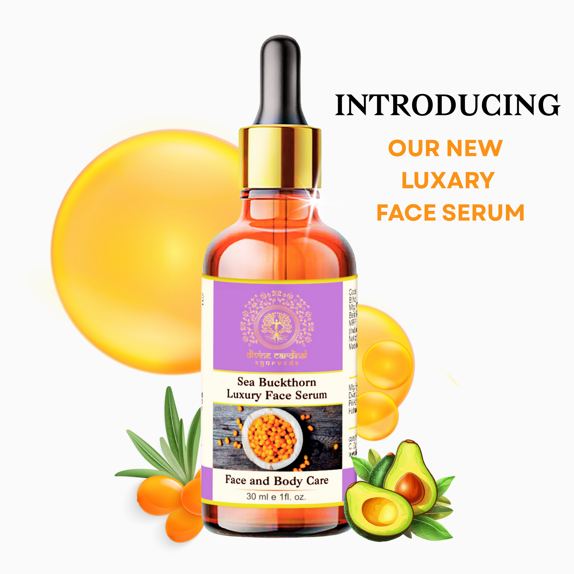 Sea Buckthorn Luxury Face Serum for glowing skin