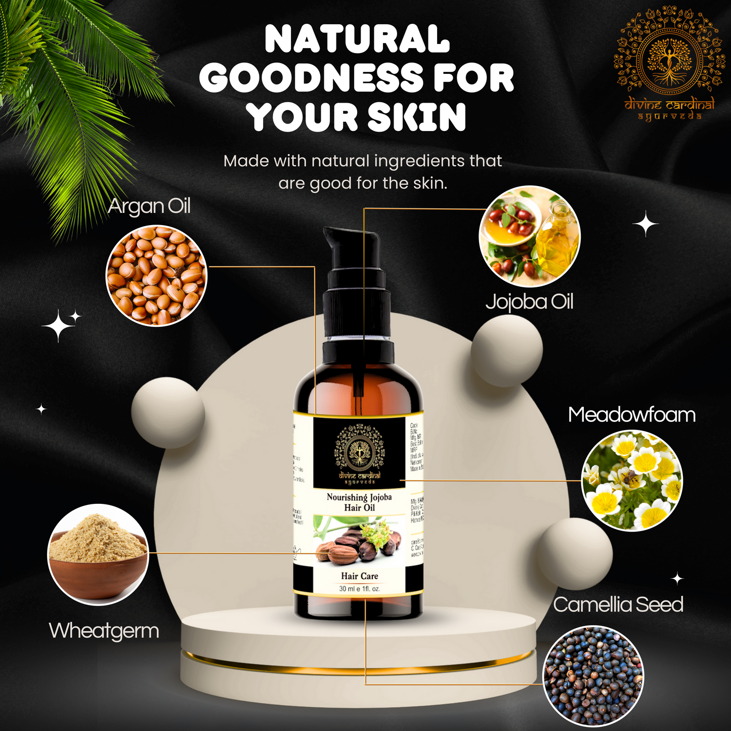 Frizz control hair oil jojoba nourishing formula