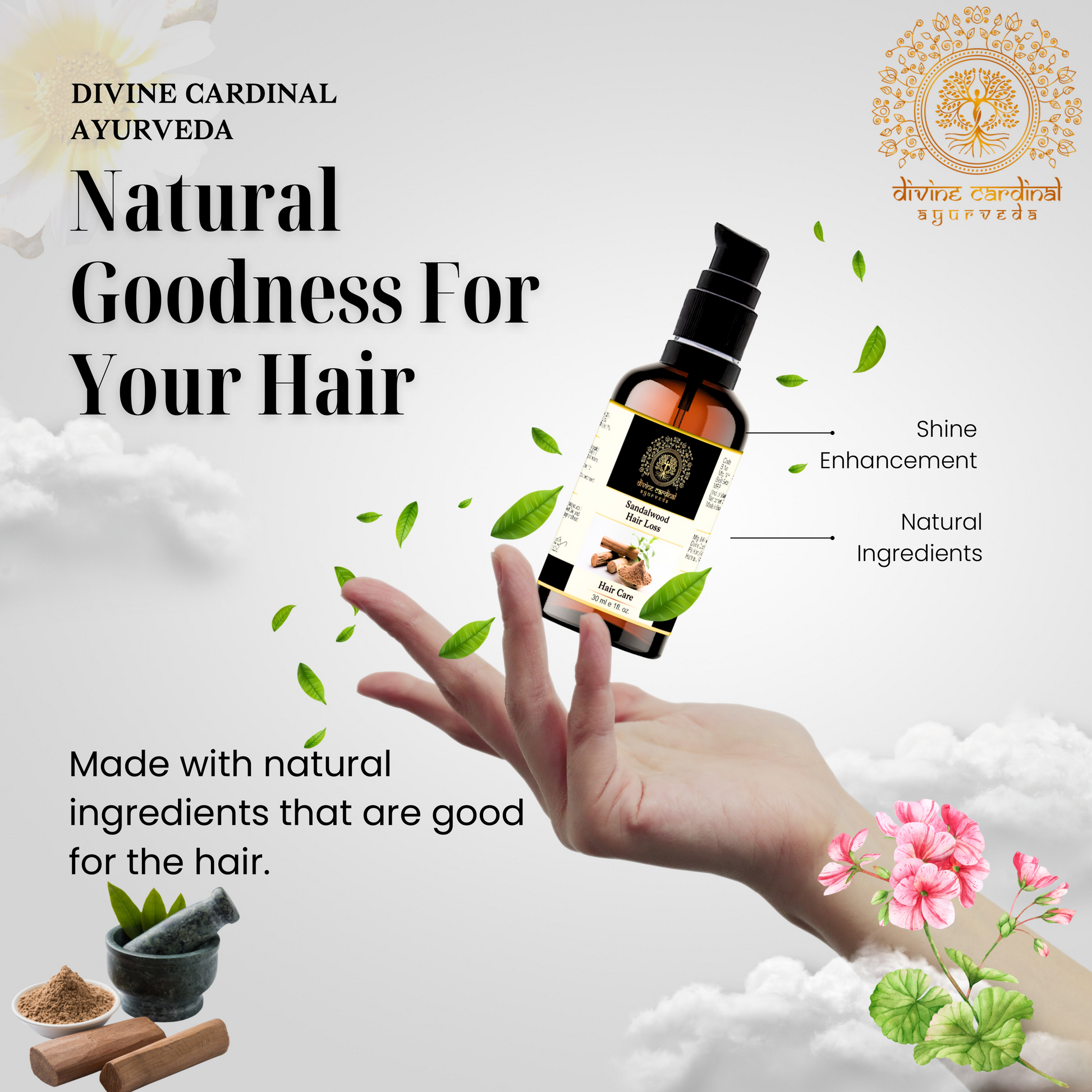 anti hair fall oil with sandalwood extract