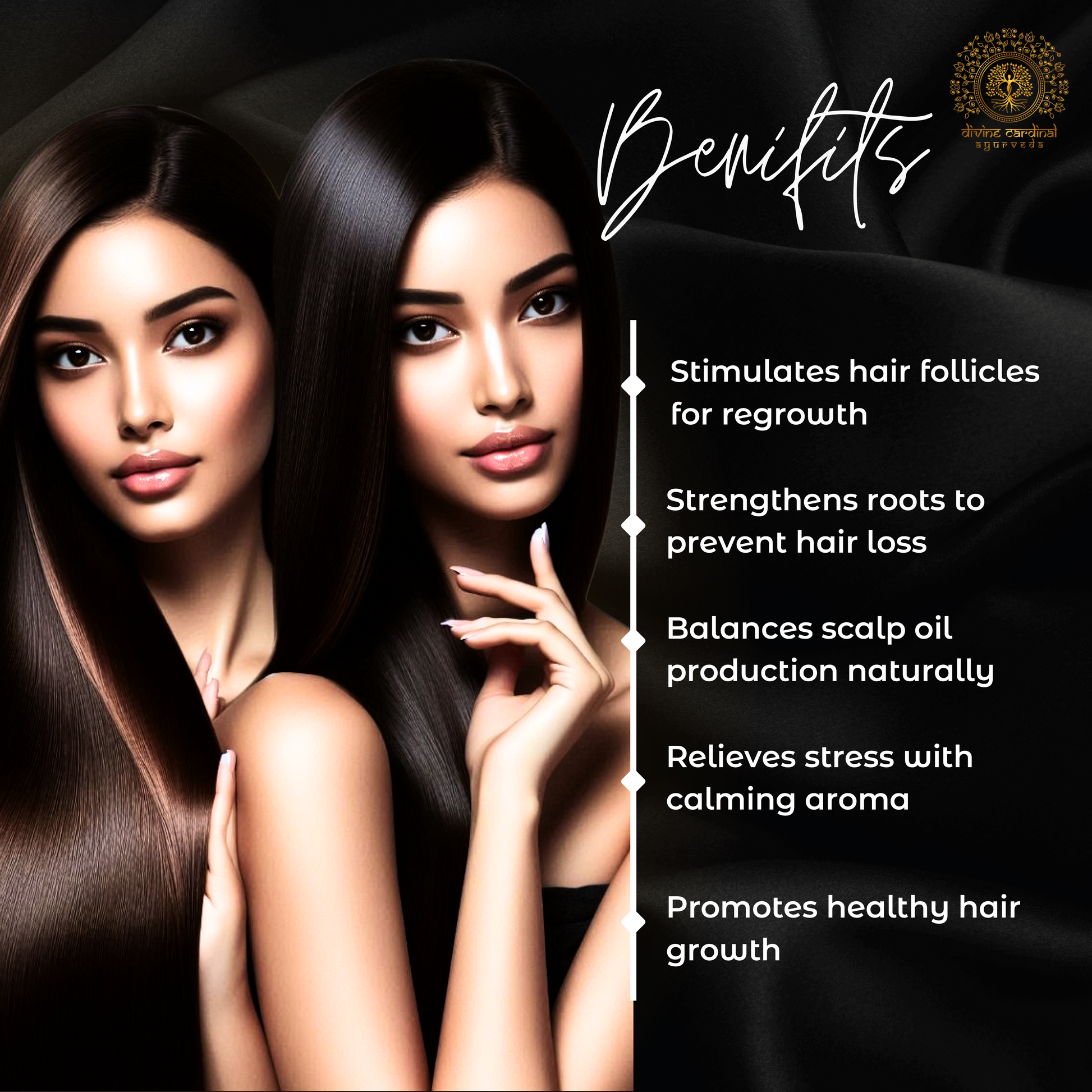 natural shine hair oil with sandalwood