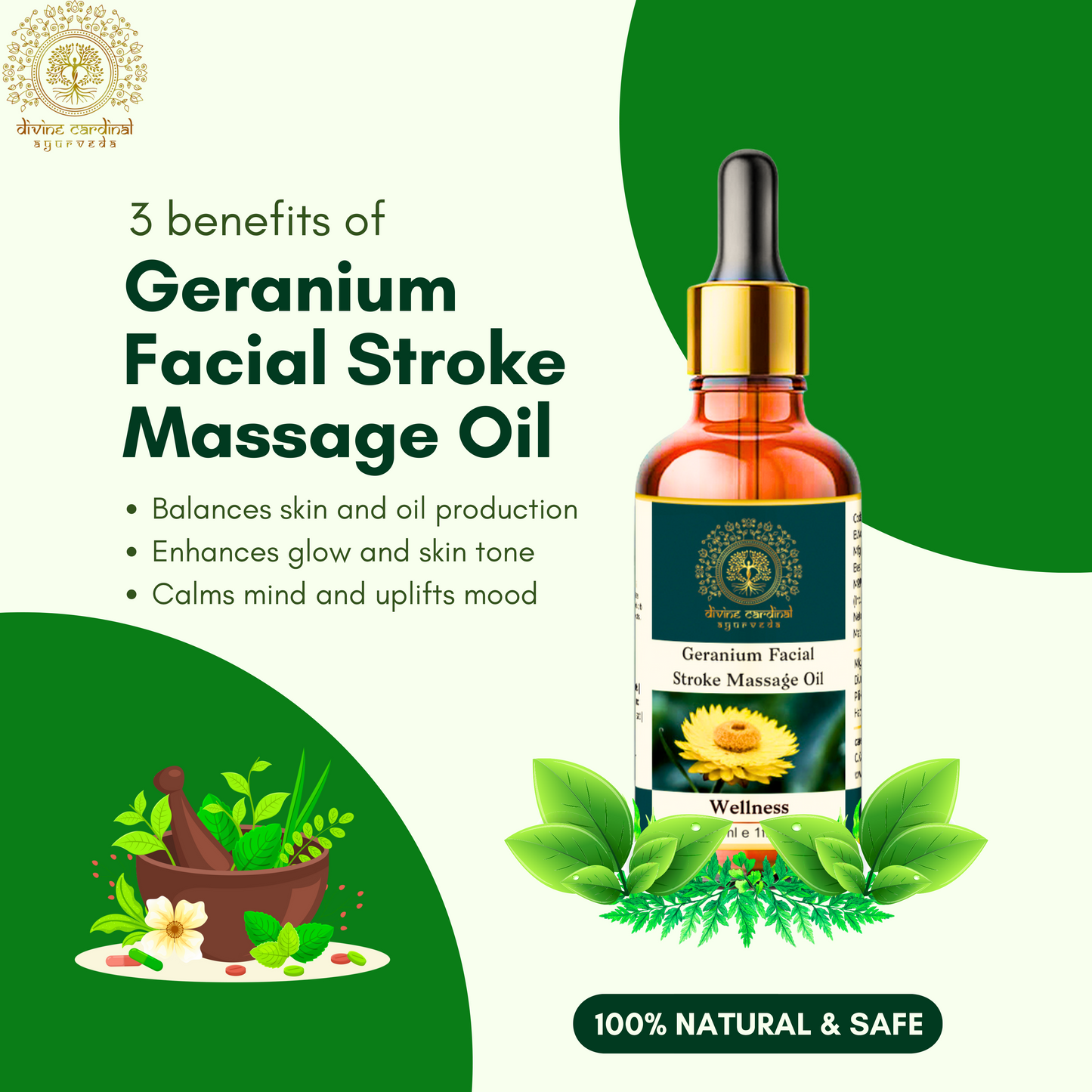 Geranium Facial Stroke Massage Oil: Aid for Facial Paralysis Recovery