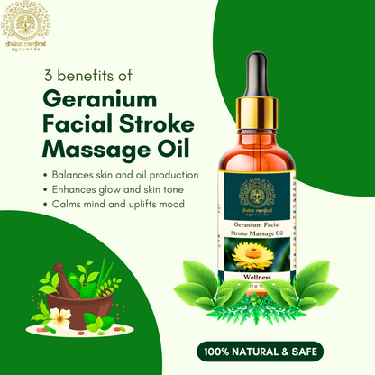 Geranium Facial Stroke Massage Oil: Aid for Facial Paralysis Recovery