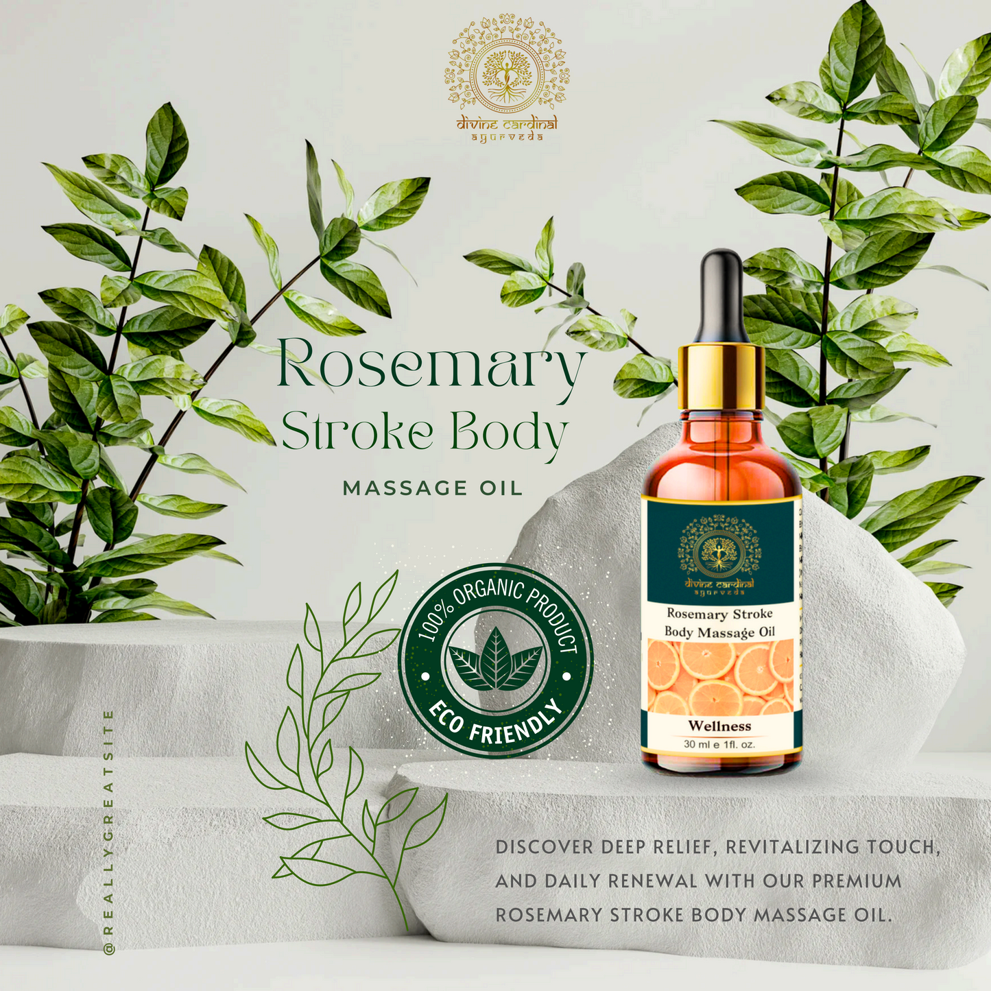 Rosemary Stroke Body Massage Oil