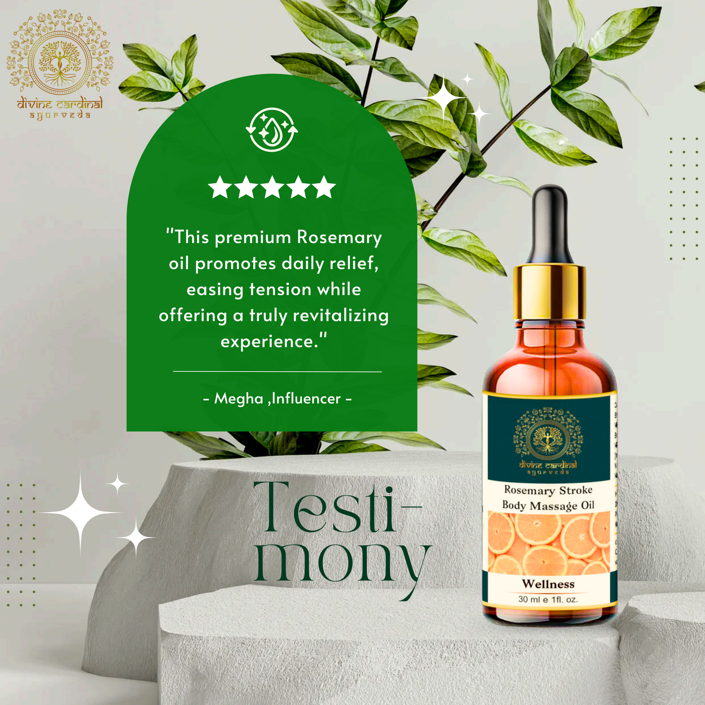 Rosemary Stroke Body Massage Oil