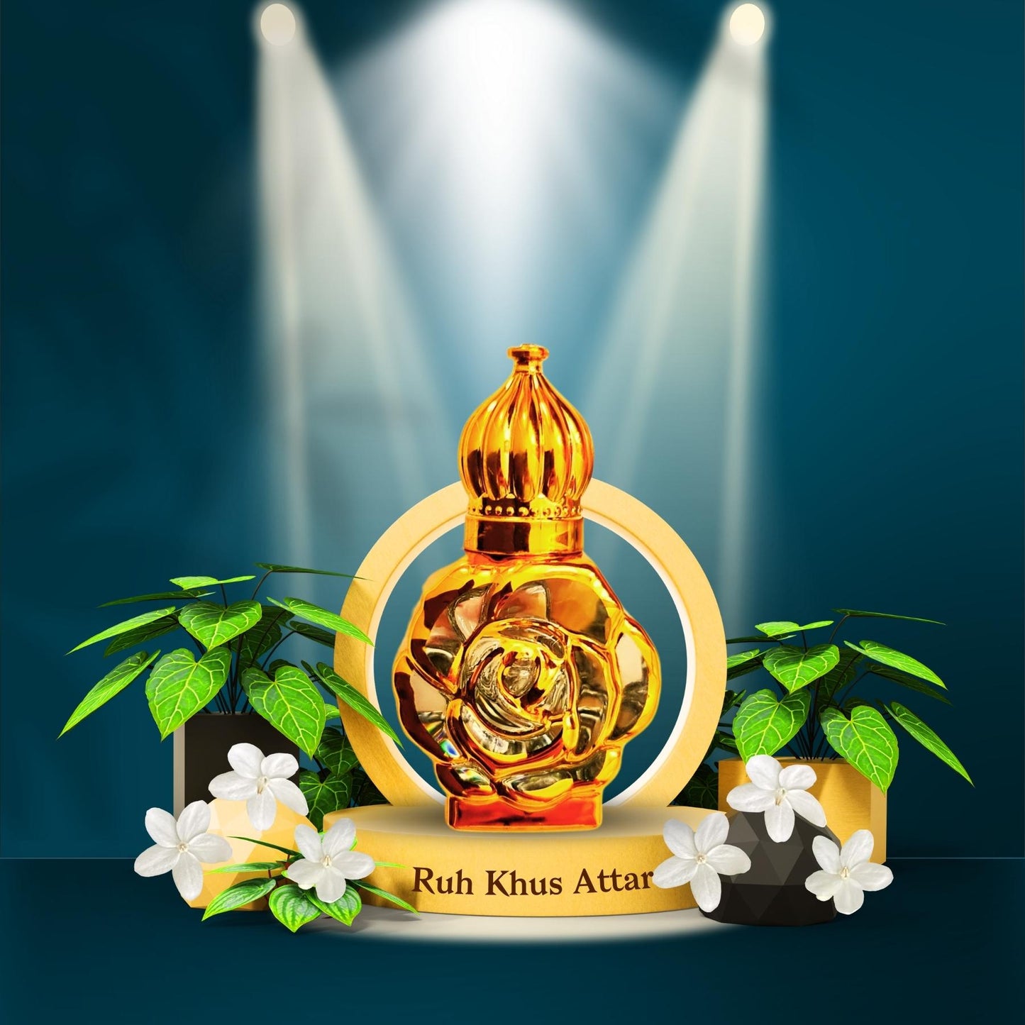 Divine Cardinal Pure Ruh Khus Attar Bottle - Vetiver Fragrance