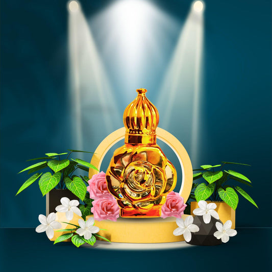 Divine Cardinal Pure Rose Attar Perfume Oil Bottle