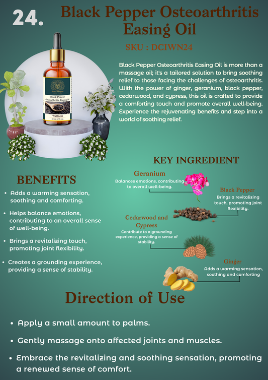 Black Pepper Osteoarthritis Easing Oil