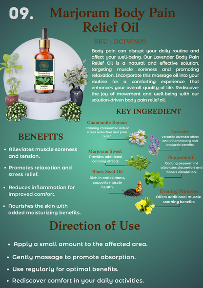 Marjoram Body Pain Relief Oil