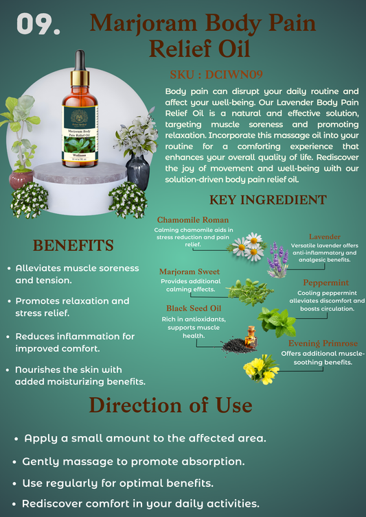 Marjoram Body Pain Relief Oil