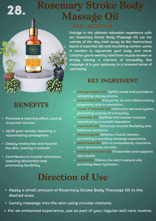 Rosemary Stroke Body Massage Oil