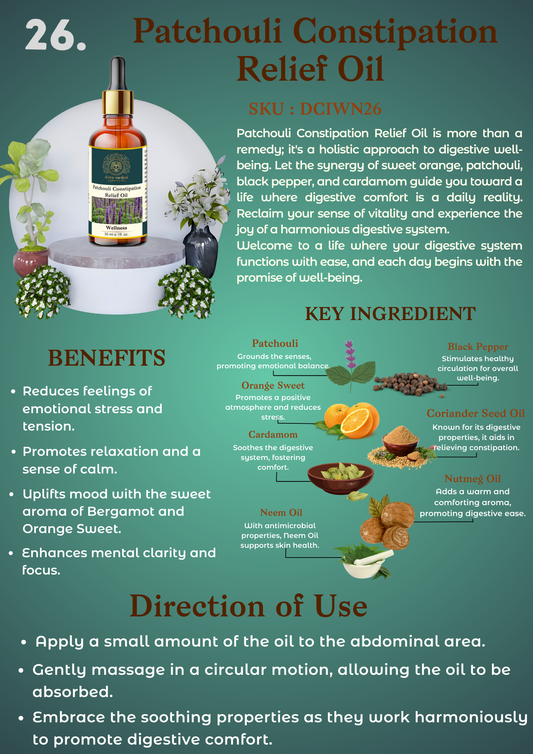 Patchouli Constipation Relief Oil