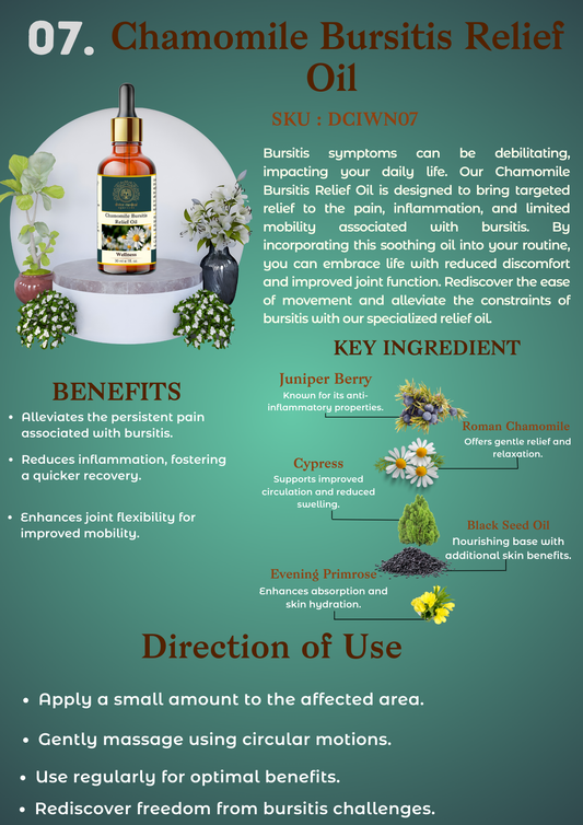 Chamomile Bursitis Relief Oil