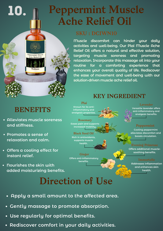 Peppermint Muscle Ache Relief Oil