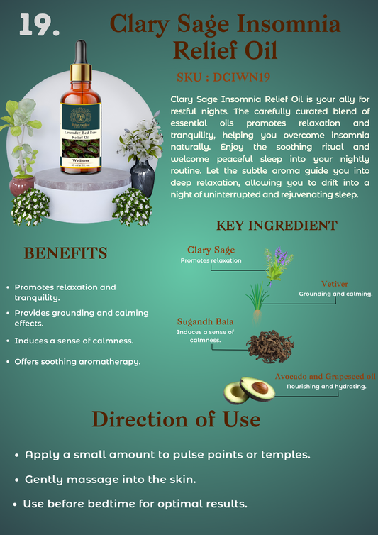 Clary Sage Insomnia Relief Oil