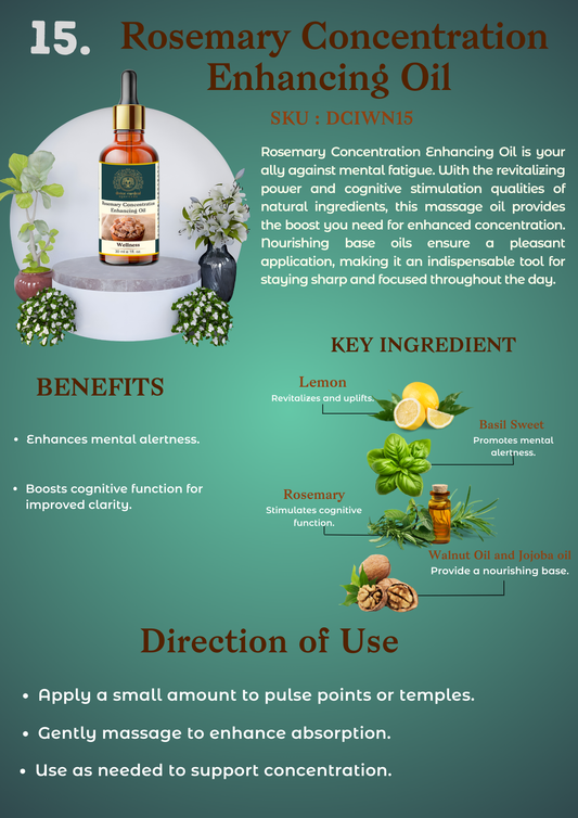 Rosemary Concentration Enhancing Oil