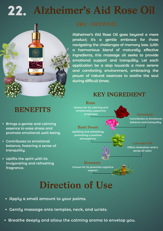 Alzheimer’s Aid Rose Oil