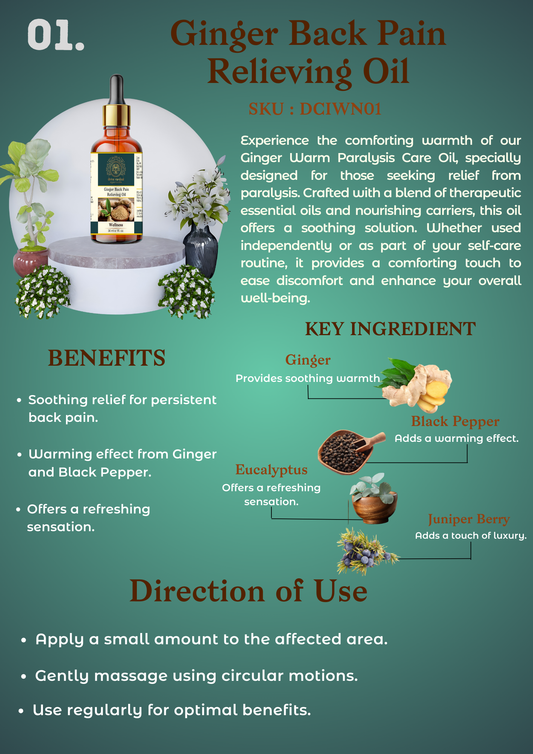 Ginger Back Pain Relieving Oil