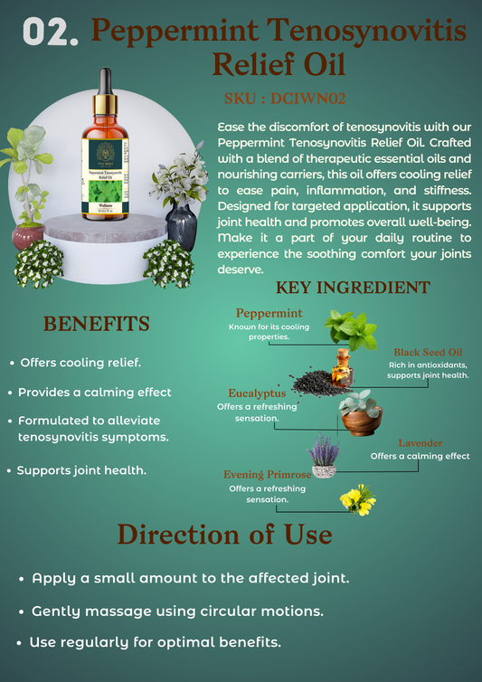 Peppermint Tenosynovitis Relief Oil